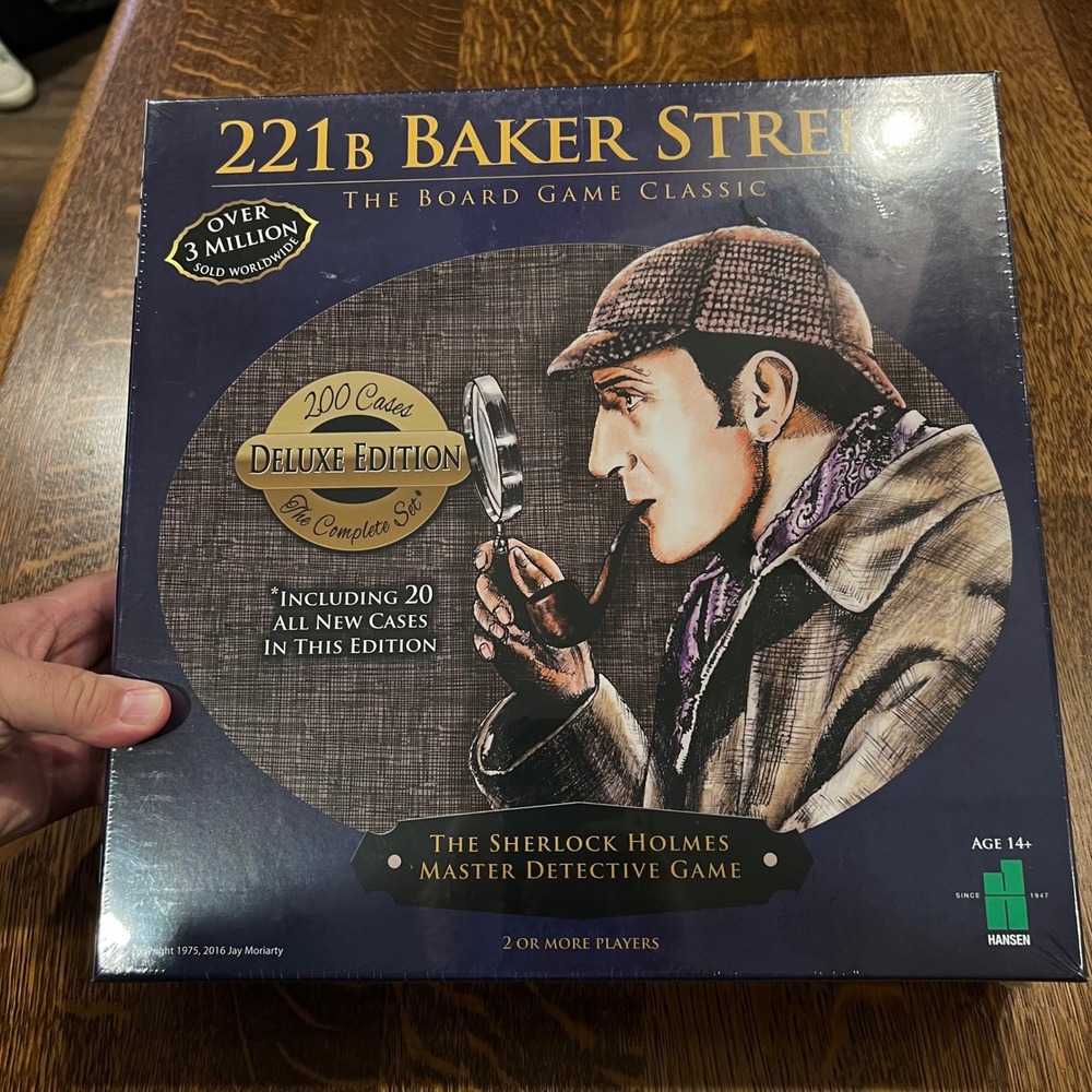 221B Baker Street Board Game Deluxe Edition Sherlock Holmes 200 Cases H-2500 New